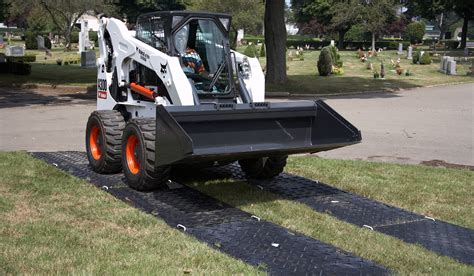 lawn mat for skid steer|drive on lawn protection mats.